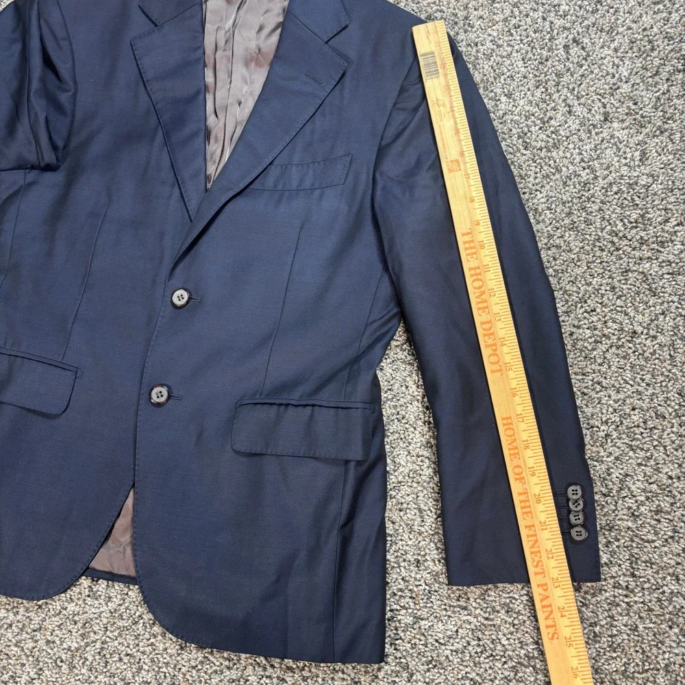 SuitSupply Super 110s Zignone Men's 24 Wool Blazer Napoli Navy Blue P5229MI